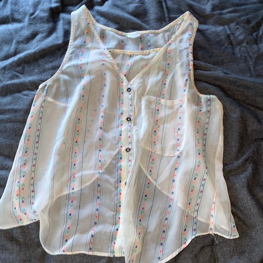 sheer forever 21 blouse